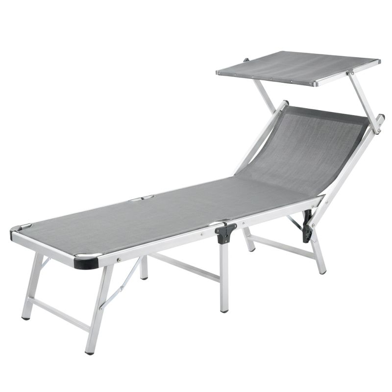 Brandina mare prendisole pieghevole con tettuccio cm 180,5 x 62 x 40 h