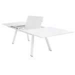 SPLENDOR - set tavolo in alluminio cm 200/300 x 110 x 75 h con 8 poltrone Splendor