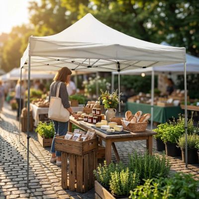 IRIS - gazebo pieghevole e richiudibile completo di sacca protettiva in acciaio 3 x 3 m