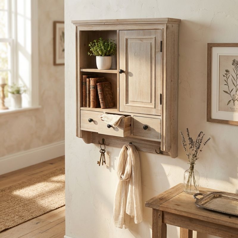 PENNY - pensile 1 anta e 3 cassetti shabby chic