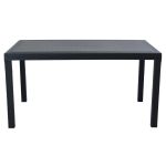 CALIGOLA - set tavolo in resina effetto rattan cm 150 x 90 x 74 h con 6 poltrone Alma