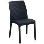 CALIGOLA - set tavolo in resina effetto rattan cm 150 x 90 x 74 h con 4 sedie e 2 poltrone Alma