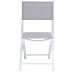 ABELUS - set pieghevole tavolo in alluminio cm 130 x 77 x 73 h con 4 sedie Gaja