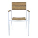 VIDUUS - set tavolo in alluminio e polywood cm 200/300 x 95 x 74 h con 8 poltrone Viduus