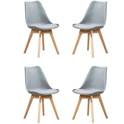 MARGOT - sedia nordica imbottita set da 4