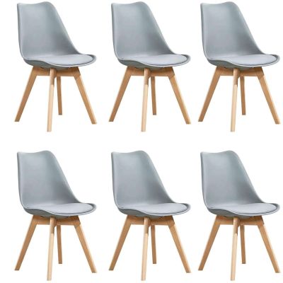 MARGOT - sedia nordica imbottita set da 6