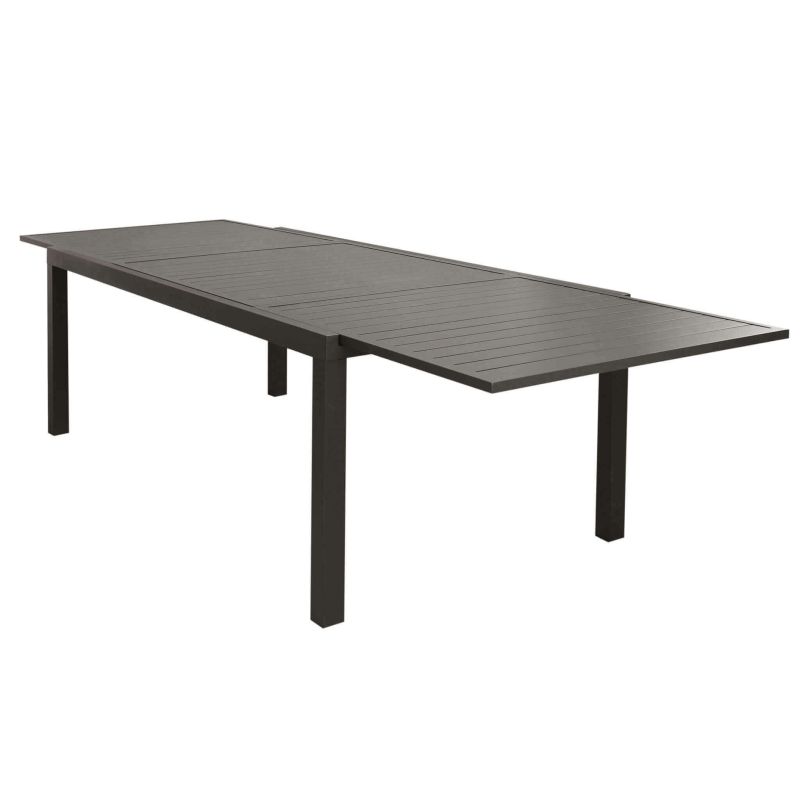 DEXTER - set tavolo in alluminio cm 200/300 x 100 x 74 h con 6 poltrone Carpenter