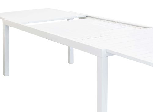 DEXTER - set tavolo in alluminio cm 200/300 x 100 x 74 h con 6 poltrone Dexter