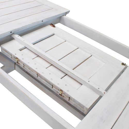 CAESAR - set tavolo in legno massiccio di acacia con 8 sedie Sortis