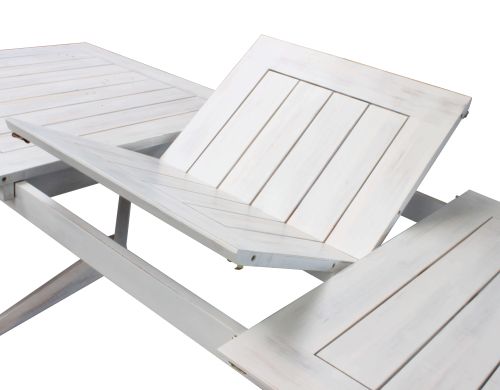 CAESAR - set tavolo in legno massiccio di acacia con 6 poltrone Sortis