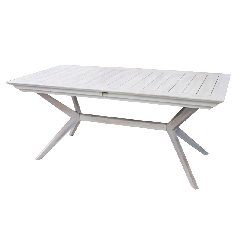 CAESAR - set tavolo in legno massiccio di acacia con 6 poltrone Sortis