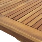 AARON - set tavolo in legno massiccio di acacia cm 80 x 80 x 74 h con 4 sedie Dresda