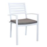 DEXTER - set tavolo in alluminio cm 200/300 x 100 x 74 h con 6 sedie e 2 poltrone Dexter