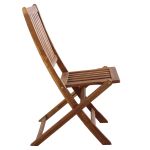 AARON - set tavolo in legno massiccio di acacia cm 80 x 80 x 74 h con 2 sedie Dresda