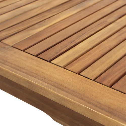 AARON - set tavolo in legno massiccio di acacia cm 80 x 80 x 74 h con 2 sedie Dresda
