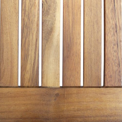 AARON - set tavolo in legno massiccio di acacia cm 80 x 80 x 74 h con 2 sedie Dresda