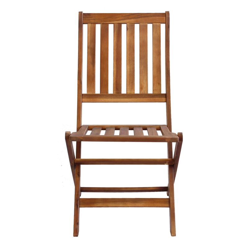 AARON - set tavolo in legno massiccio di acacia cm 80 x 80 x 74 h con 2 sedie Dresda
