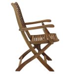 TURRIS - set tavolo in legno massiccio di acacia cm 150/200 x 90 x 74 h con 4 sedie e 2 poltrone Mulier