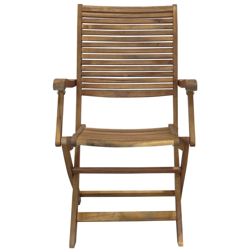TURRIS - set tavolo in legno massiccio di acacia cm 150/200 x 90 x 74 h con 4 sedie e 2 poltrone Mulier
