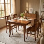 EDGAR - tavolo da pranzo in legno massello cm 120 X 80