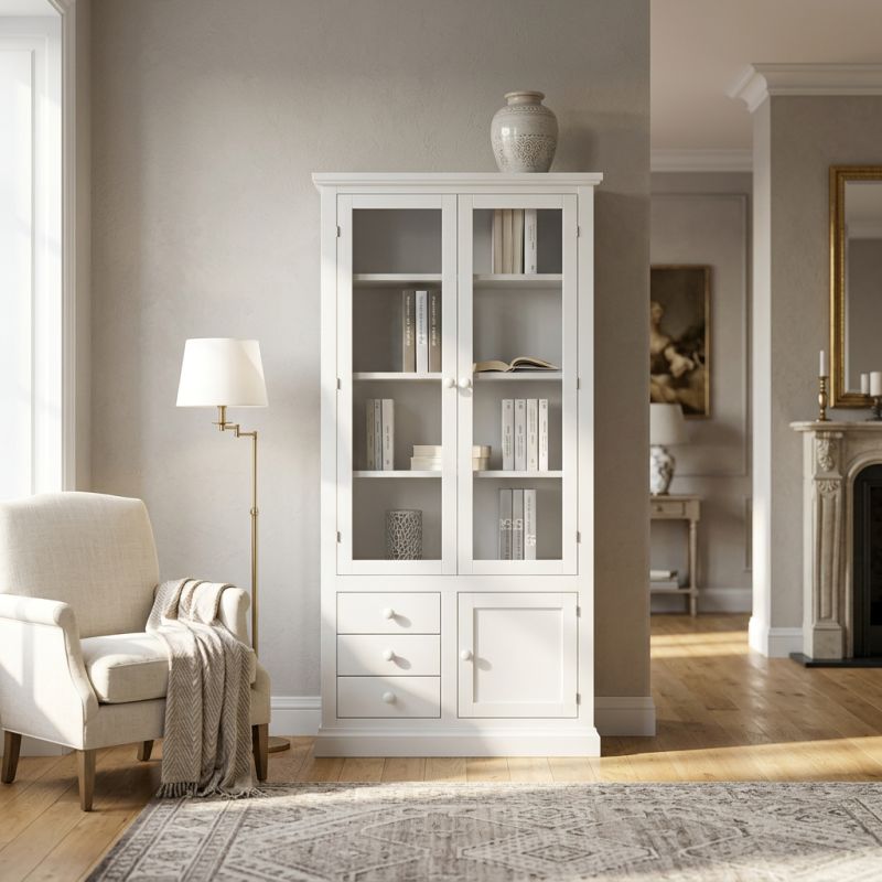 KAITLYNN - mobile con vetrina in legno massello