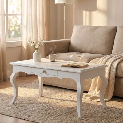 DOUGLAS - tavolino in legno massello cm 100 X 50 X 45